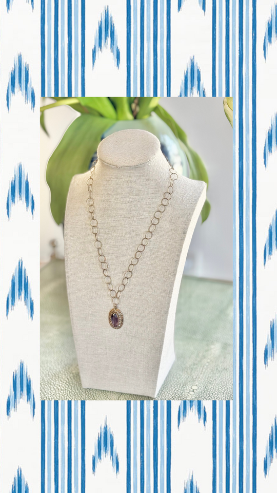 Gold Filled Victorian Charm Necklace, VINTAGE LUXE SPRING DROP #8