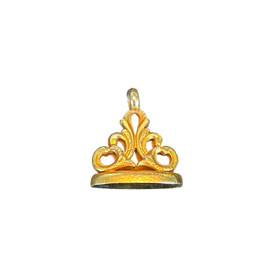 Victorian Monogram Gold Filled Fob Pendant