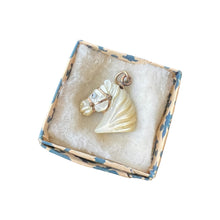 Gold Filled Antique Mother of Pearl Horse Head Pendant