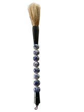 Chinese Calligraphy Brush, Blue and White Porcelain  Double Happiness Beads, Small