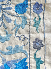 Uzbek Silk Suzani Embroidered Runner