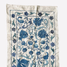 Uzbek Silk Suzani Embroidered Runner