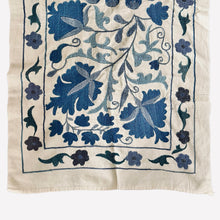 Uzbek Silk Suzani Embroidered Runner
