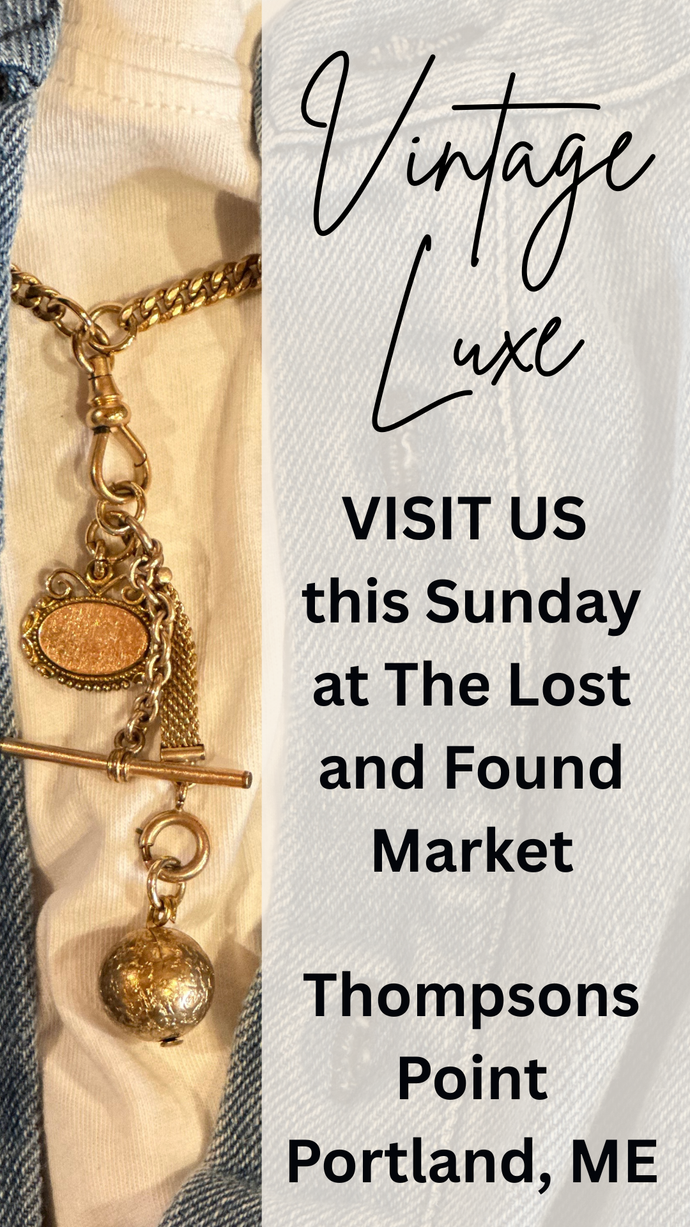Vintage Luxe Jewelry in Portland Maine at Thompson's Point for The Lost and Found Market