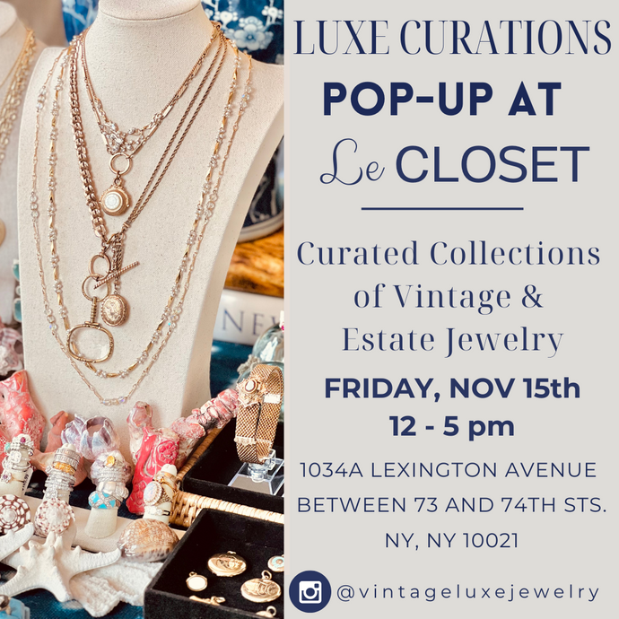 NYC Pop-Up Friday November 15th at Le Closet on the UES!