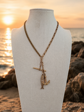 Victorian Gold-Filled Watch Chain Necklace | Anchor & Fish