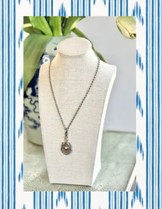 Sterling Silver Victorian Charm Necklace, VINTAGE LUXE SPRING DROP #9