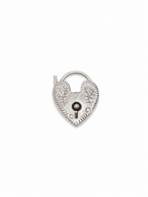 Luxe Edit Victorian-Inspired Sterling Silver Working Engraved Heart Lock Charm – Medium 19mm / .75”