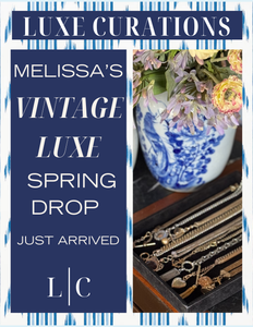 Sterling Silver Victorian Charm Necklace, VINTAGE LUXE SPRING DROP #9