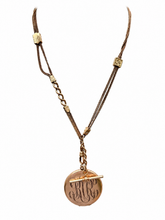 Victorian Gold-Filled Watch Chain Necklace | Oversized Monogram Locket