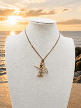 Victorian Gold-Filled Watch Chain Necklace | Rock Crystal Spinner & Watch Fob