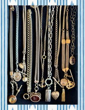 Sterling Silver Victorian Charm Necklace, VINTAGE LUXE SPRING DROP #9