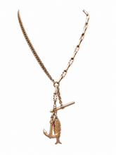 Victorian Gold-Filled Watch Chain Necklace | Anchor & Fish