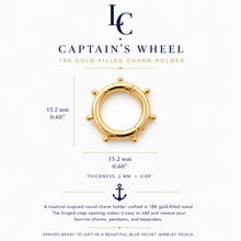 Captain’s Wheel 18K Gold-Filled Charm Holder
