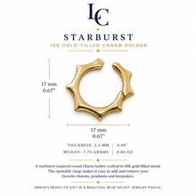 Starburst 18K Gold-Filled Charm Holder