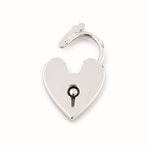 Victorian-Inspired Sterling Silver Working Heart Lock – Polished 19mm