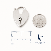 Victorian-Inspired Sterling Silver Working Heart Lock – Polished 19mm