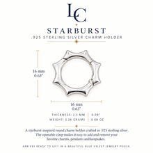 Starburst 925 Sterling Sliver Charm Holder