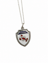 Vintage Maine Silver & Enamel Pendant Necklace