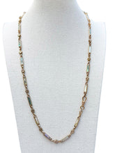 Victorian Gold-Filled Watch Chain Necklace | Mother-of-Pearl Station Chain & Star Motif