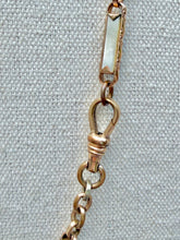 Victorian Gold-Filled Watch Chain Necklace | Mother-of-Pearl Station Chain & Star Motif