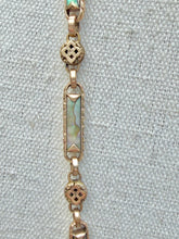 Victorian Gold-Filled Watch Chain Necklace | Mother-of-Pearl Station Chain & Star Motif