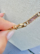 Victorian Gold-Filled Watch Chain Necklace | Mother-of-Pearl Station Chain & Star Motif