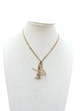 Victorian Gold-Filled Watch Chain Necklace | Rock Crystal Spinner & Watch Fob