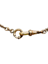 Victorian Gold-Filled Watch Chain Necklace | Rock Crystal Spinner & Watch Fob