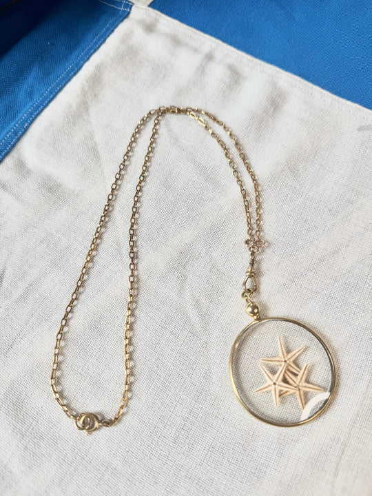 Antique Watch Chain Victorian Locket Pendant Necklace - Seacraft Collab