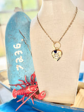 US NAVY Heart Locket Antique Watch Chain Charm Necklace - Seacraft Collab