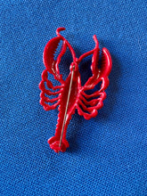 Molded Plastic Midcentury Maine Lobster Brooch - Seacraft Collab