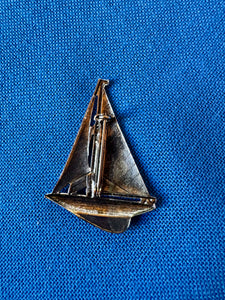 Sterling Silver Sloop Brooch - Seacraft Collab