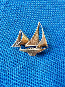 Sterling Silver Sailboat Brooch - Seacraft Collab