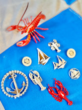 Molded Plastic Midcentury Maine Lobster Brooch - Seacraft Collab