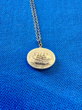 Vintage Scrimshaw Pendant Necklace - Seacraft Collab