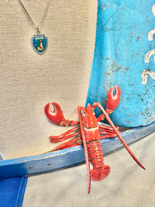 Vintage Maine Enamel Pendant Necklace - Seacraft Collab