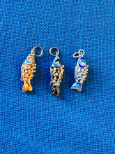 Articulated Fish Blue, Black & Silver Pendant - Seacraft Collab