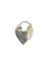 Victorian Antique Style Silver Heart Pad Lock, Large