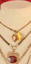 Gold Filled Victorian Cameo Heart Charm Art Nouveau Style