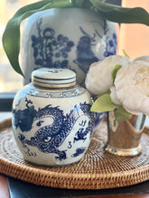 Chinoiserie Blue and White Mini Dragon Jar