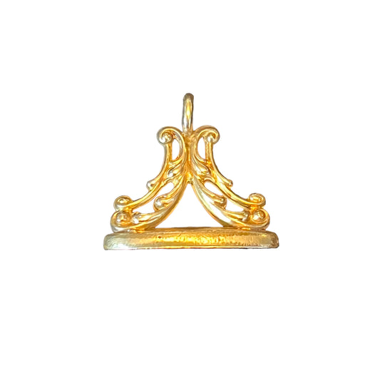 Victorian Monogram Gold Filled Fob Pendant