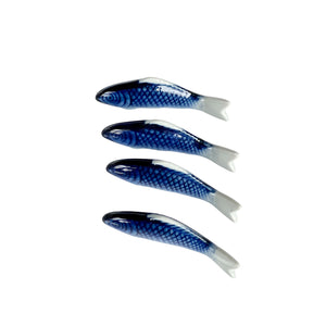 Vintage Koi Fish Knife / Chopstick Rest S/4