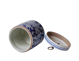 Blue and White Porcelain Peony Storage Jar