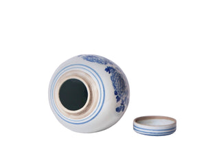 Blue and White Porcelain Abundant Peony Round Jar