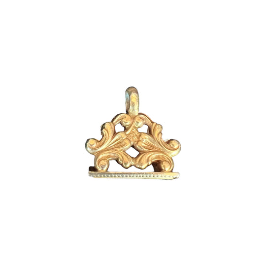 Victorian Monogram Gold Filled Fob Pendant