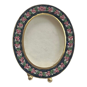 Vintage Italian Millefiori Brass Picture Frame