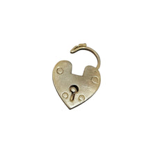 Gold Filled Victorian Antique Style Heart Pad Lock, XL