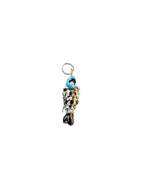 Articulated Fish Blue, Black & Silver Pendant - Seacraft Collab