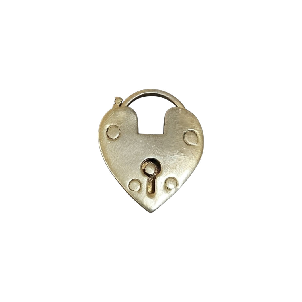 Gold Filled Victorian Antique Style Heart Pad Lock, XL